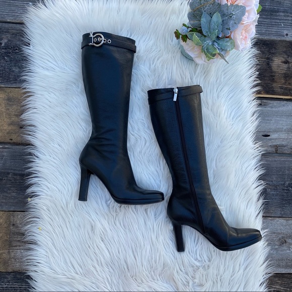 Burberry Knee-High Leather Heeled Boots 38 - Picture 4 of 13